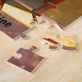 Namenstext hinzufügen, Coole Cat-Sonnenbrille mit  Puzzle (Seite)