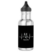 Namenstext hinzufügen, Deutscher Schäferhirtenherd Edelstahlflasche (Rechts)