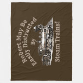 Namenstext hinzufügen - durch Dampfzüge leicht abg Fleecedecke (Vorderseite)