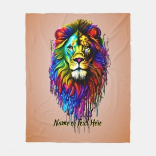 Namenstext hinzufügen, farbiger Tropfen-Eintrag Fleecedecke