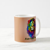 Namenstext hinzufügen, farbiger Tropfen-Eintrag Kaffeetasse (VorderseiteRechts)