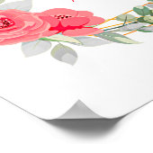 Namenstext hinzufügen, Geburtsdetails Rose-Kinderz Poster (Ecke)