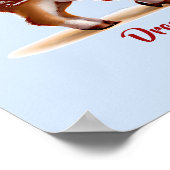 Namenstext hinzufügen, Niedlich Fawn - Baby Deh on Poster (Ecke)