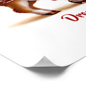 Namenstext hinzufügen, Niedlich Fawn - Baby Deh on Poster (Ecke)
