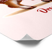 Namenstext hinzufügen, Niedlich Fawn - Baby Deh on Poster (Ecke)