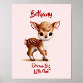 Namenstext hinzufügen, Niedlich Fawn - Baby Deh on Poster (Vorne)