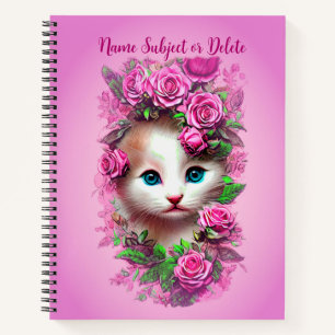 Namenstext hinzufügen, Niedliches Shabby Chic Kitt Notizblock