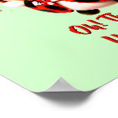 Namenstext hinzufügen, Roter Ladybug-Käfer, grünes Poster (Ecke)