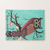 Namenstext hinzufügen, Schleifen mit Blume & Aqua Puzzle (Horizontal)