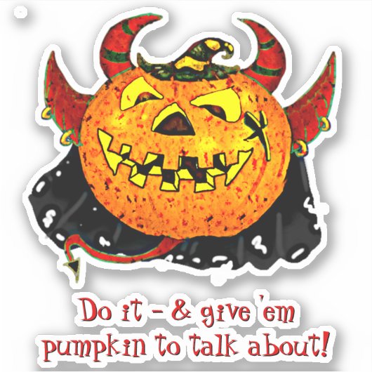 Namenstext hinzufügen, Sprichwort des bösen Teufel Aufkleber (Vorderseite)