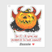 Namenstext hinzufügen, Sprichwort des bösen Teufel Aufkleber (Blatt)