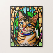 Namenstext hinzufügen: Tablette aus festem Glas, b Puzzle (Vertikal)