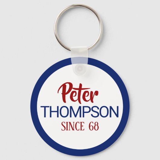 Namensüberschrift Circle Logo Schlüsselanhänger (Vorderseite)