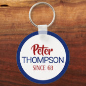 Namensüberschrift Circle Logo Schlüsselanhänger (Rückseite)