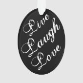 Namensverzierung mit "Live-Laugh-Liebe" Ornament (Rückseite)