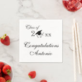 Namensvorlage des personalisierten Abschlusses Serviette (Beispiel)