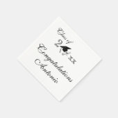 Namensvorlage des personalisierten Abschlusses Serviette (Ecke)