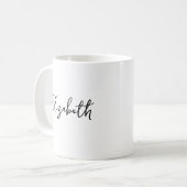 Namensvorlage für kalligraphische Kaffeemugs Kaffeetasse (Vorderseite Links)