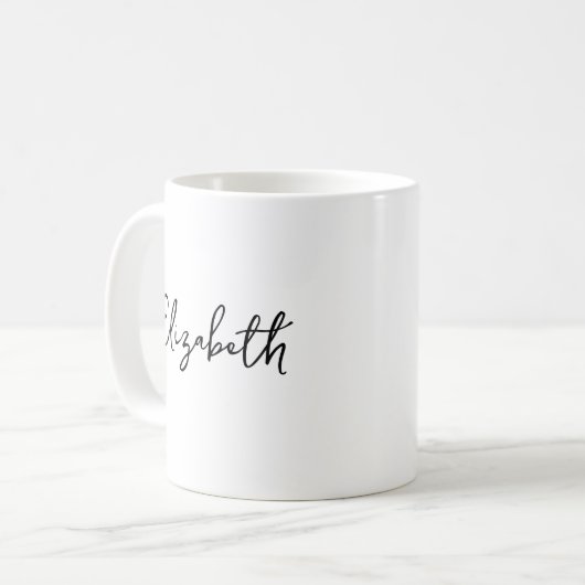 Namensvorlage für kalligraphische Kaffeemugs Kaffeetasse (Vorderseite Links)