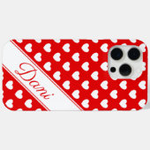 Namensvorlage, rot und weiß Case-Mate iPhone hülle (Rückseite (Horizontal))