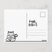 NaMEOWste Katze In einer Yoga-vermittelnden Tree-P Postkarte (Rückseite)