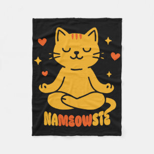 Nameowste Katzenpose Zen-Meditation für Katzenlieb Fleecedecke
