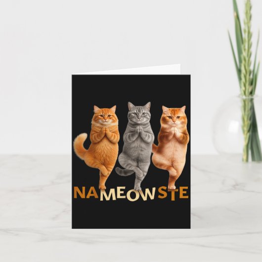 Nameowste Yoga Cat Karte (Vorderseite)