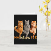 Nameowste Yoga Cat Karte (Gelbe Blume)