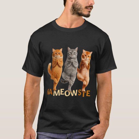 Nameowste Yoga Cat T-Shirt (Vorderseite)