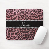 Namepastellrosa-Glitterleoparddruck Mousepad (Mit Mouse)