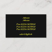 Nameplate gelb visitenkarte (Rückseite)