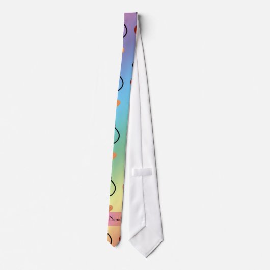 Nameregenbogenstethoskop-Verbandherz Krawatte (Rückseite)