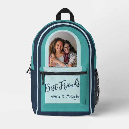 Names Best Friends Foto Bedruckter Rucksack (Vorderseite)