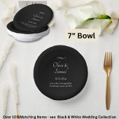 Names Date Message Black White Infinity Scroll, 7" Pappteller