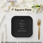 Names Date Message Black White Infinity Scroll, 7" Pappteller