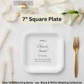 Names Date Message Black White Infinity Scroll, 7" Pappteller