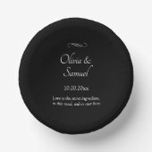 Names Date Message Black White Infinity Scroll, 7" Pappteller (Vorderseite)