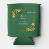 Names Date Message Emerald Green & Gold  Dosenkühler (Vorderseite)