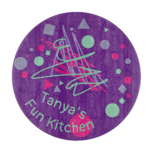 Name's Fun Kitchen Medley Pink Lila Aquamarine For Schneidebrett