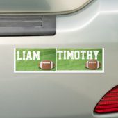 Names Liam & Timothy Football sign/sticker/magnet Autoaufkleber (Auf Auto)