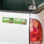 Names Liam & Timothy Football sign/sticker/magnet Autoaufkleber (Auf Lkw)