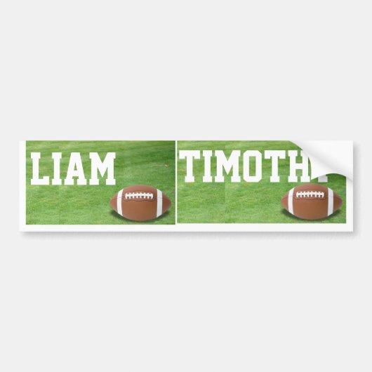 Names Liam & Timothy Football sign/sticker/magnet Autoaufkleber (Vorne)