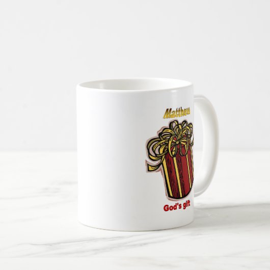 Names&Meanings - Matthew Kaffeetasse (VorderseiteRechts)