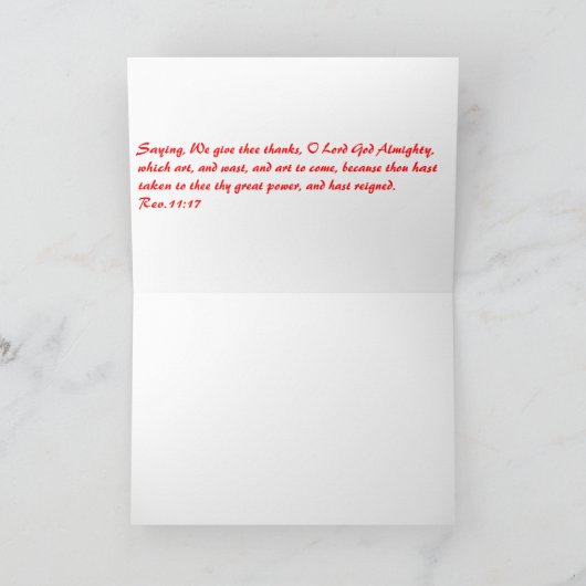 Names of God Scripture collection Dankeskarte (Innenseite)