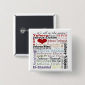 Names of God-Subway Art Button (Vorne & Hinten)