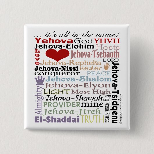 Names of God-Subway Art Button (Vorderseite)