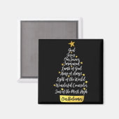 Names Of Jesus Christian Faith Christmas Tree  Magnet (Vorderseite/Rückseite)