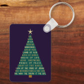 Names of Jesus Christmas Tree Schlüsselanhänger (Rückseite)