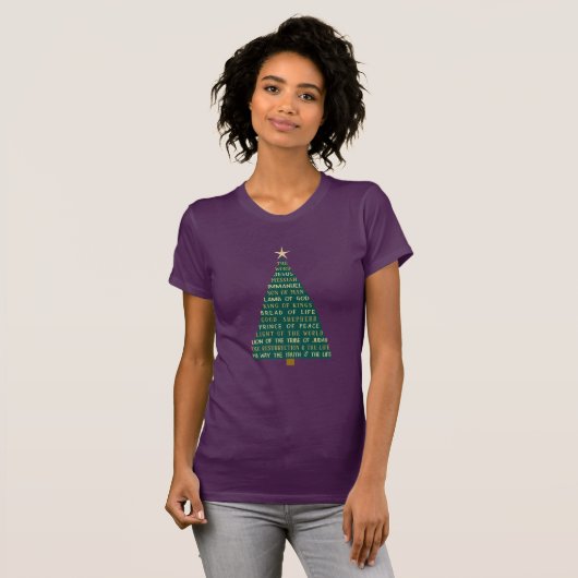 Names of Jesus Christmas Tree T-Shirt (Vorne ganz)