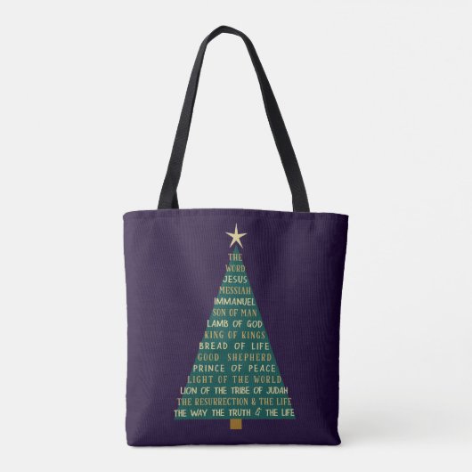 Names of Jesus Christmas Tree Tasche (Rückseite)